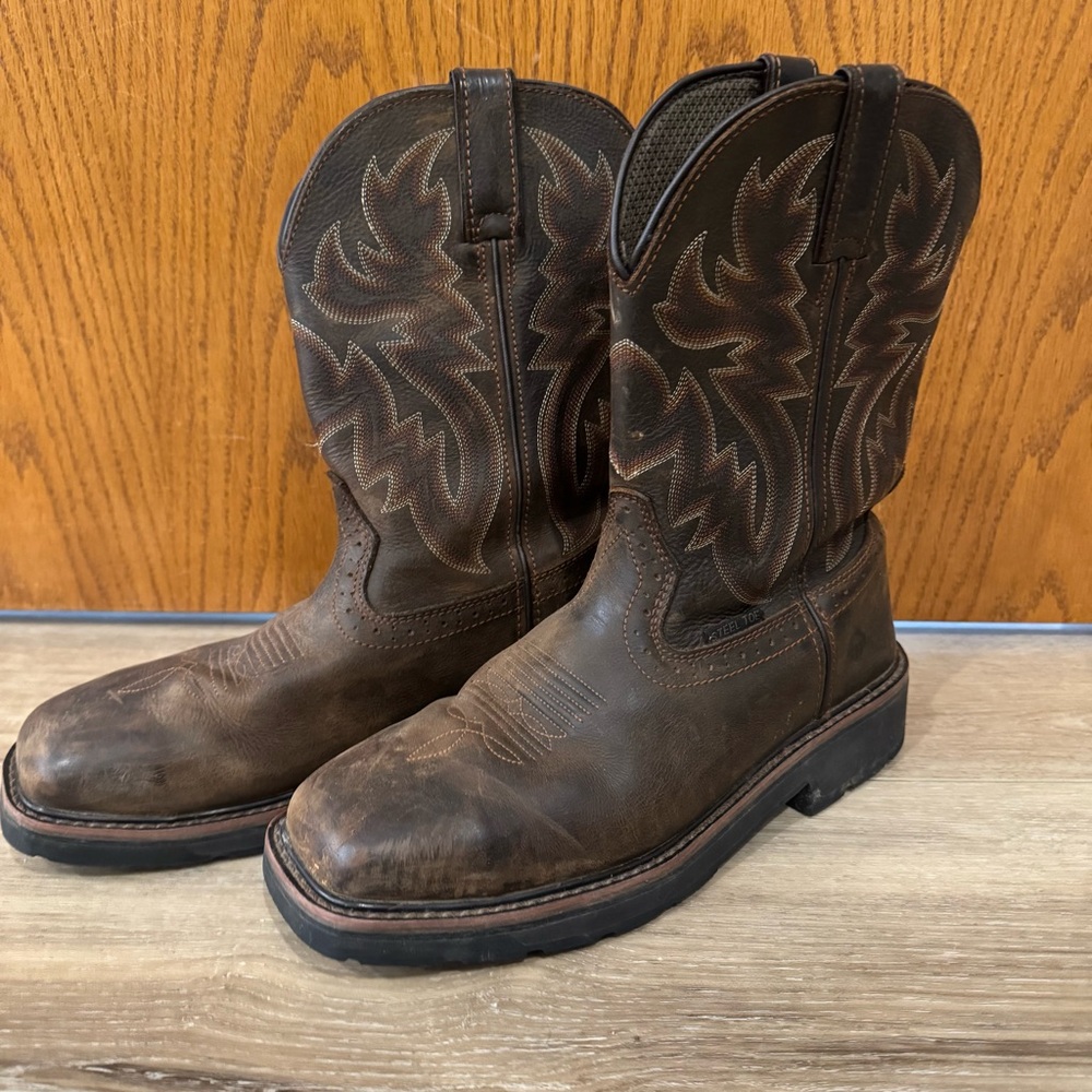 EUC Wolverine Rancher Wellington Men's 8.5 EW Steel Toe Work Boots Western Barn